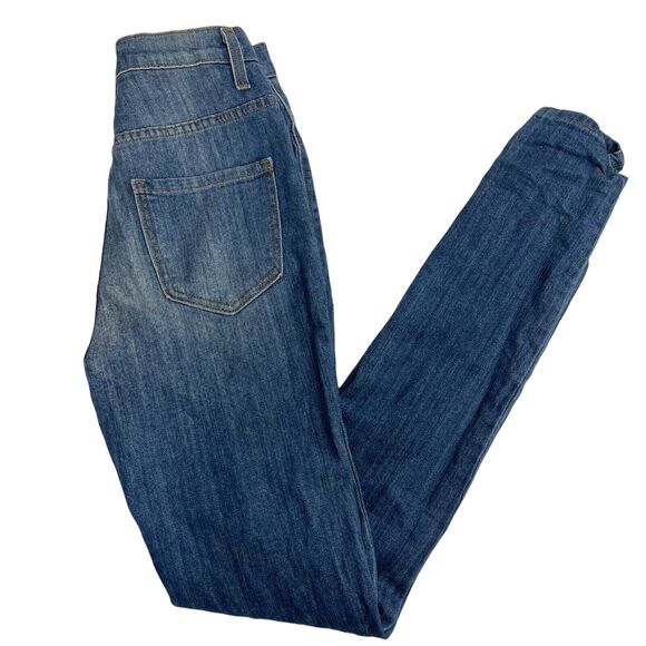 Aphrodite High-Rise Curvy Destructed Skinny Ankle Jeans Blue Size 5 - Picture 3 of 6